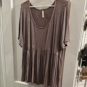 Striped Maroon Women's Top